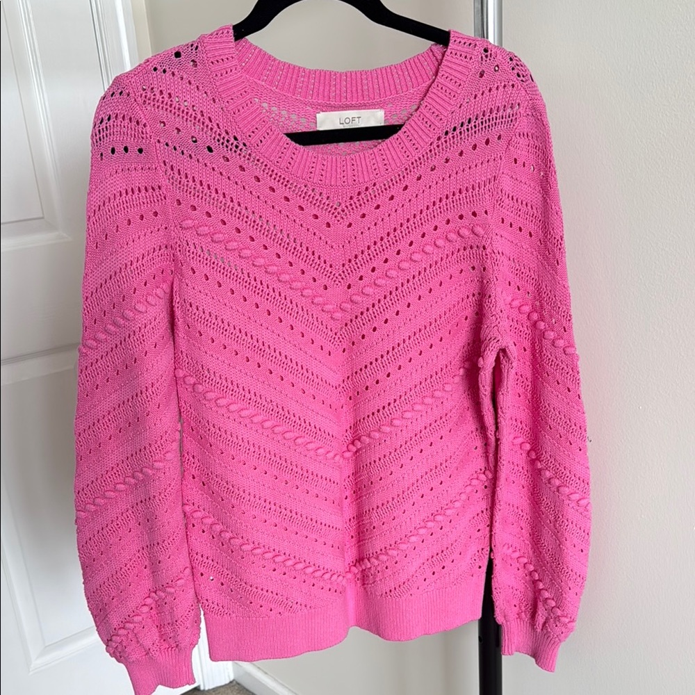 LOFT Women's Pink Sweater